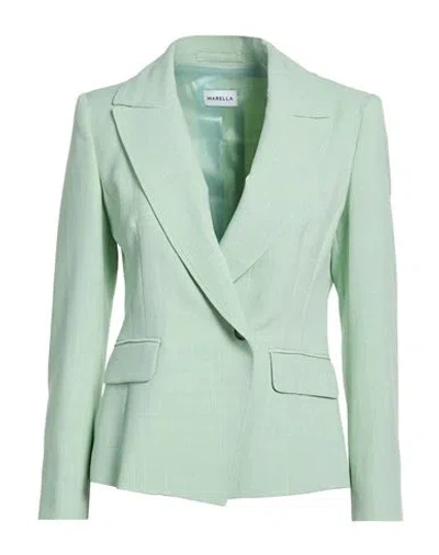 Marella Woman Blazer Light Green Size 10 Polyester, Elastane