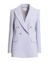 Marella Woman Blazer Lilac Size 12 Polyester, Elastane In Purple