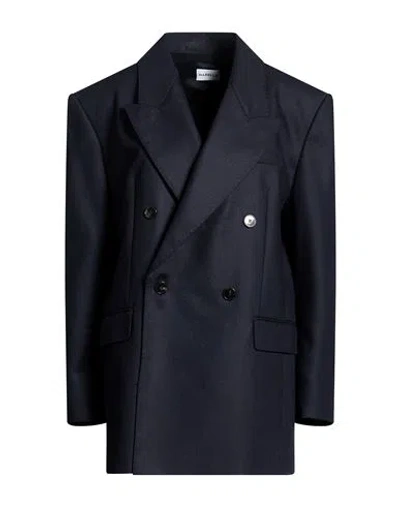 Marella Woman Blazer Navy Size 12 Wool In Blue
