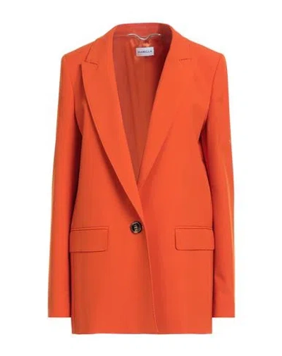 Marella Woman Blazer Orange Size 6 Polyester, Viscose, Elastane