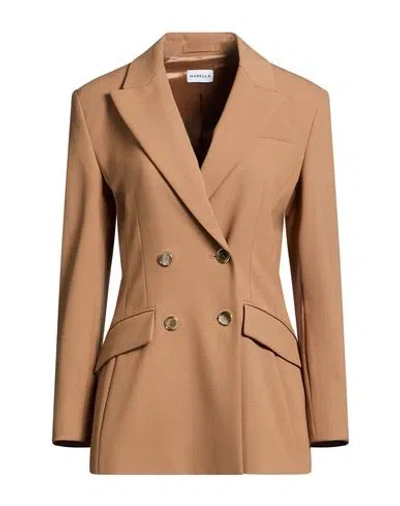 Marella Woman Blazer Sand Size 8 Polyester, Virgin Wool, Elastane In Brown