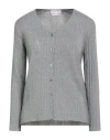 Marella Woman Cardigan Grey Size M Viscose, Polyamide In Black