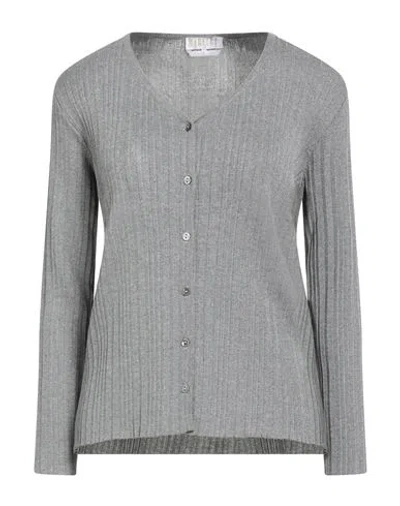 Marella Woman Cardigan Grey Size M Viscose, Polyamide In Black