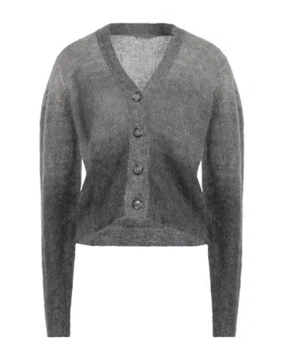 Marella Woman Cardigan Lead Size M Polyamide, Mohair Wool, Wool In Grey