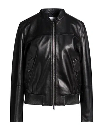 Marella Woman Jacket Black Size 8 Sheepskin