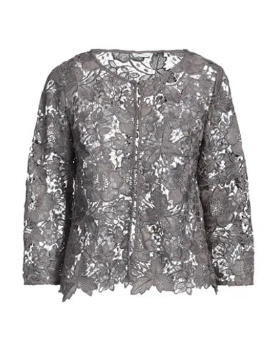 Marella Woman Jacket Lead Size 14 Polyester In Grey
