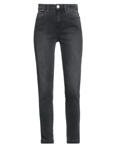 Marella Woman Jeans Black Size 10 Cotton, Lyocell, Modal, Elastomultiester, Elastane