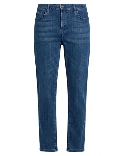 Marella Woman Jeans Blue Size 6 Cotton, Lyocell, Modal, Elastomultiester, Elastane