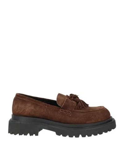 Marella Woman Loafers Brown Size 11 Leather