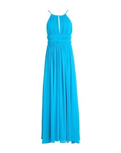 Marella Woman Maxi Dress Azure Size 8 Polyester In Blue