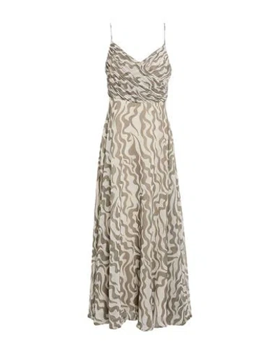 Marella Woman Maxi Dress Beige Size 8 Polyester In Multi