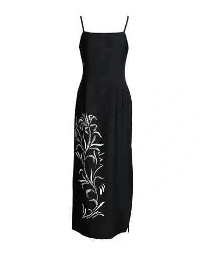 Marella Woman Maxi Dress Black Size 8 Polyester