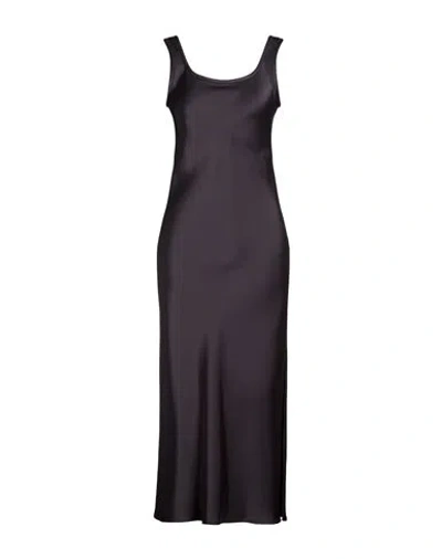 Marella Woman Maxi Dress Charcoal Size 4 Acetate, Polyester In Gray