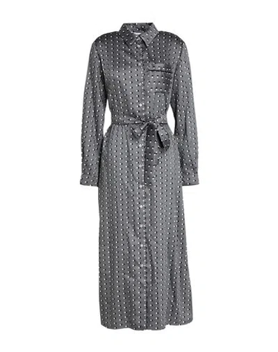 Marella Woman Maxi Dress Grey Size 10 Polyester In Gray
