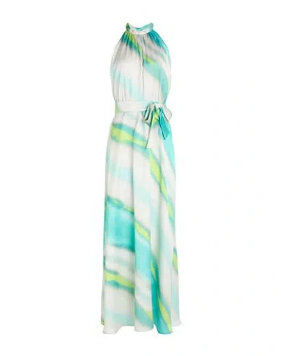 Marella Woman Maxi Dress Turquoise Size 12 Polyester In Multi