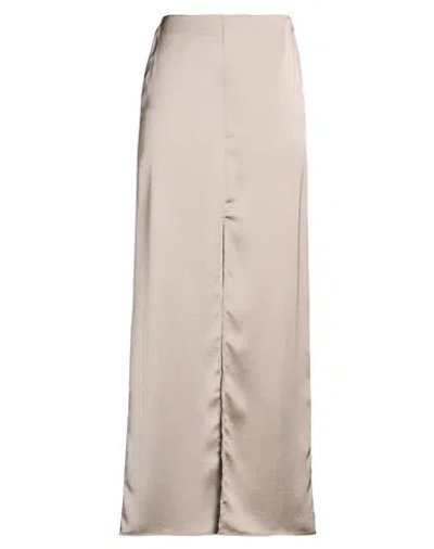Marella Woman Maxi Skirt Grey Size 14 Polyester In Gray