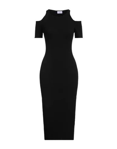 Marella Woman Midi Dress Black Size Xl Viscose, Polyester