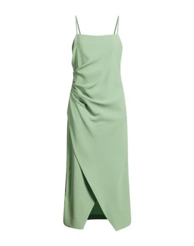 Marella Woman Midi Dress Light Green Size 10 Triacetate, Polyester
