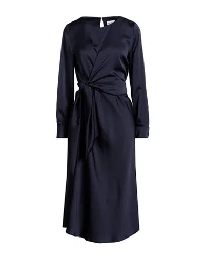 Marella Woman Midi Dress Midnight Blue Size 14 Polyester
