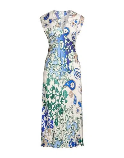 Marella Woman Midi Dress Off White Size 12 Viscose