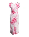 Marella Woman Midi Dress White Size 12 Polyester In White