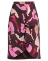 Marella Woman Midi Skirt Burgundy Size 8 Polyester In Multi