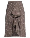 Marella Woman Midi Skirt Khaki Size 10 Polyester