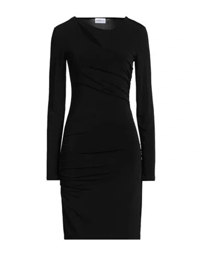 Marella Woman Mini Dress Black Size M Viscose, Elastane