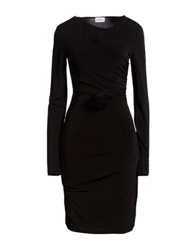 Marella Woman Mini Dress Black Size M Viscose, Elastane