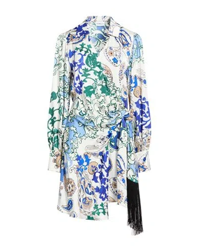 Marella Woman Mini Dress Bright Blue Size 10 Viscose In Multi
