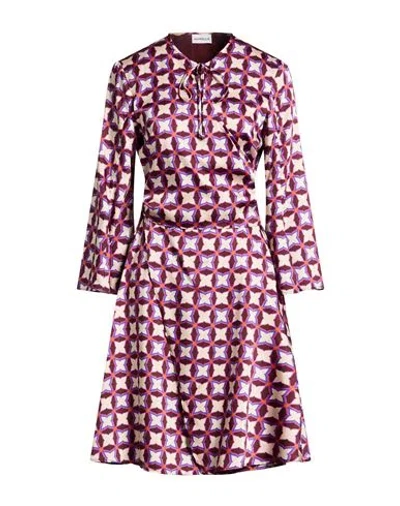 Marella Woman Mini Dress Burgundy Size 8 Polyester In Red