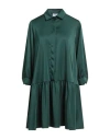 Marella Woman Mini Dress Dark Green Size 6 Polyester