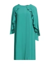 Marella Woman Mini Dress Emerald Green Size 8 Acetate, Silk In Green