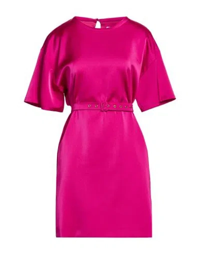 Marella Woman Mini Dress Magenta Size 10 Polyester In Pink
