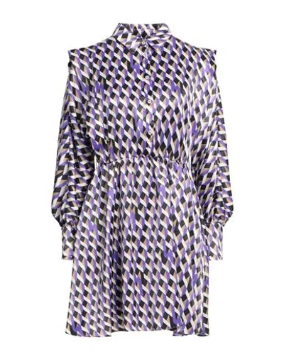 Marella Woman Short Dress Purple Size 6 Polyester