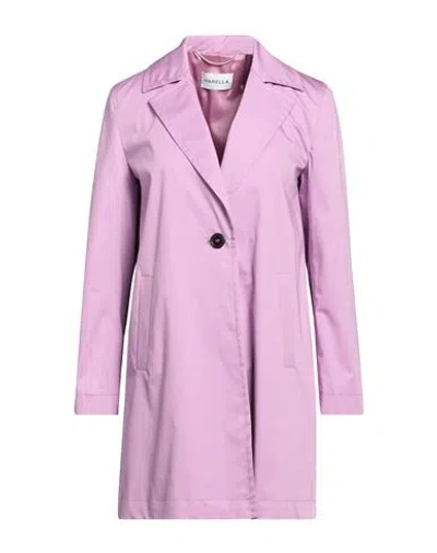 Marella Woman Overcoat & Trench Coat Mauve Size 6 Cotton, Elastane In Purple