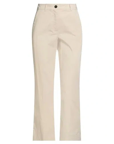 Marella Woman Pants Beige Size 2 Cotton, Elastane In Neutral