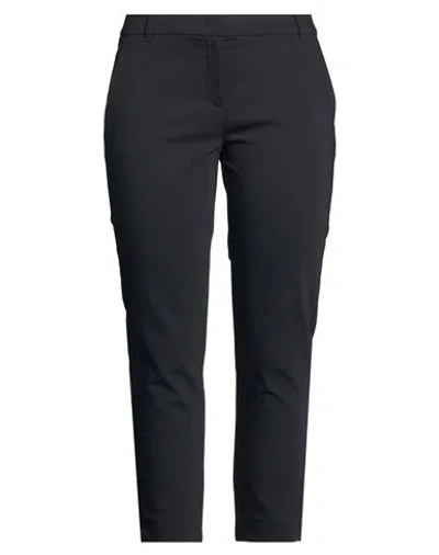 Marella Woman Pants Black Size 12 Cotton, Polyamide, Elastane
