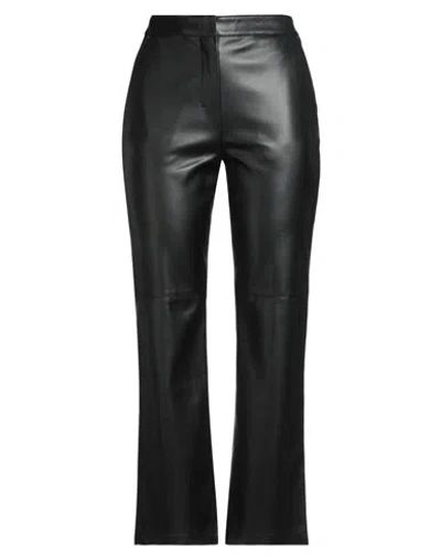 Marella Woman Pants Black Size 4 Polyester, Polyurethane Coated