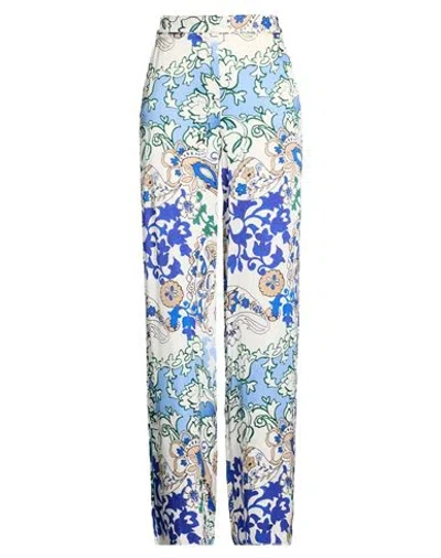 Marella Woman Pants Blue Size 10 Viscose In Multi