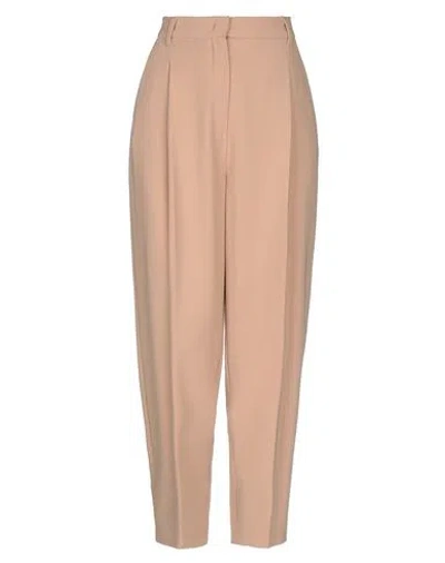 Marella Woman Pants Camel Size 12 Triacetate, Polyester In Beige