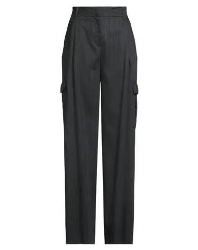 Marella Woman Pants Charcoal Size 12 Virgin Wool, Polyester, Viscose