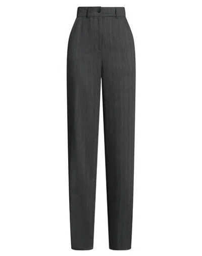 Marella Woman Pants Charcoal Size 6 Virgin Wool, Polyester, Viscose In Black