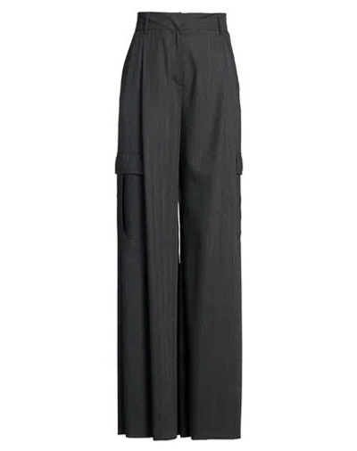 Marella Woman Pants Charcoal Size 8 Virgin Wool, Polyester, Viscose In Gray