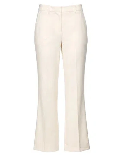 Marella Woman Pants Cream Size 2 Cotton, Polyacrylic, Elastane In Neutral