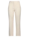 Marella Woman Pants Cream Size 6 Polyester, Viscose, Elastane In White