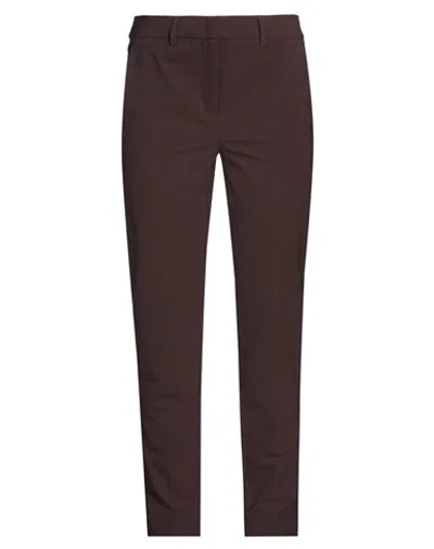 Marella Woman Pants Dark Brown Size 8 Polyester, Virgin Wool, Elastane
