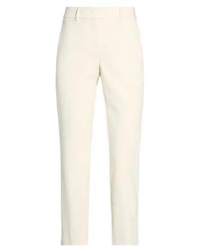 Marella Woman Pants Ivory Size 2 Cotton, Polyamide, Elastane In White
