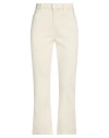 Marella Monochrome Woman Pants Ivory Size 2 Lyocell, Cotton, Polyester, Elastane In White