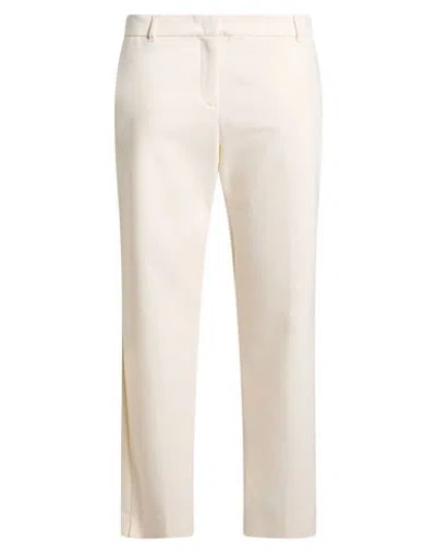 Marella Woman Pants Ivory Size 8 Cotton, Polyamide, Elastane In Neutral